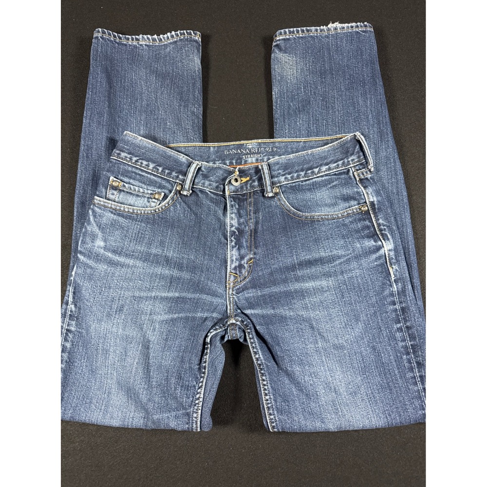 Banana Republic Straight Leg Jeans Medium Wash 100% Cotton 29x32